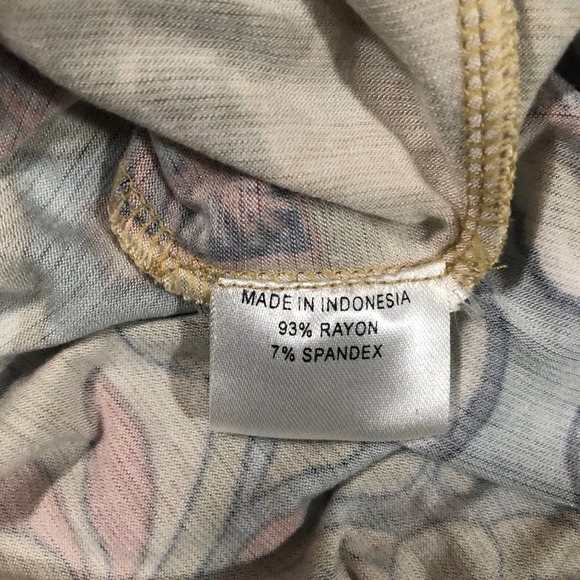 Joyous & Free Paisley Beaded 3/4 Sleeve Scoop Back Stretch Knit Shift Dress XS - Picture 11 of 14